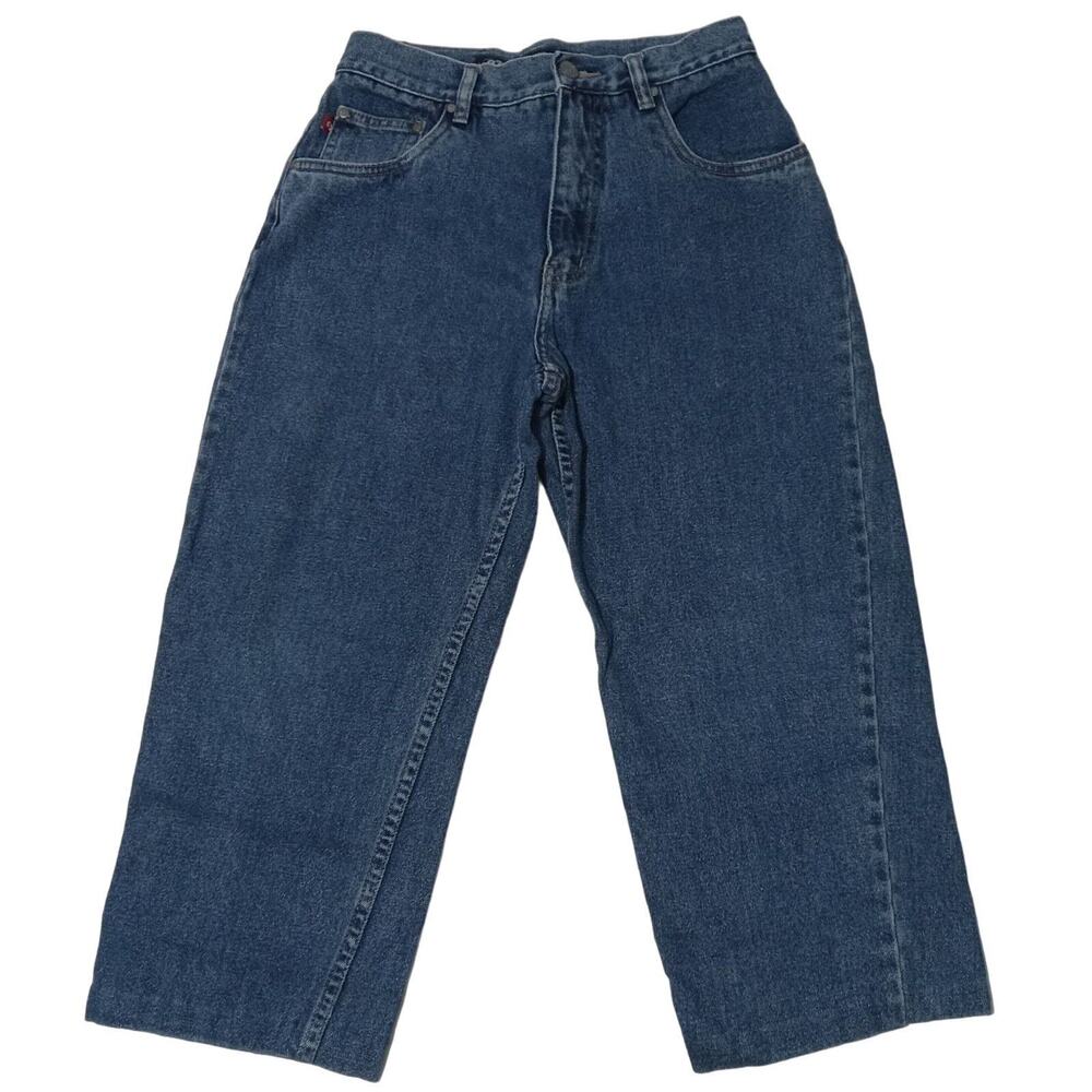 One Tough Brand Jeans 16 (26 X 20) Capri Blue Denim Baggy Y2K Cotton Vintage GUC